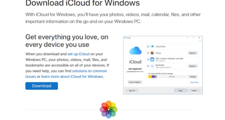 icloud windows pour pc