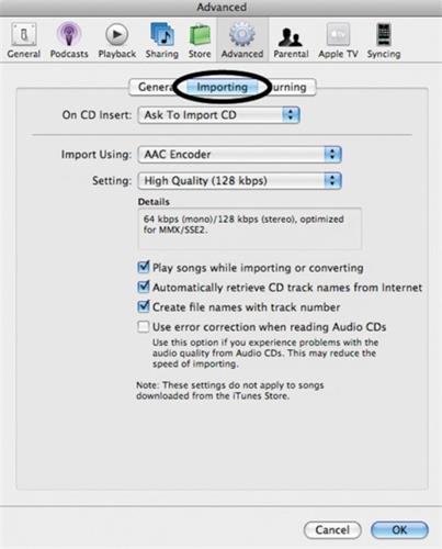 settings page