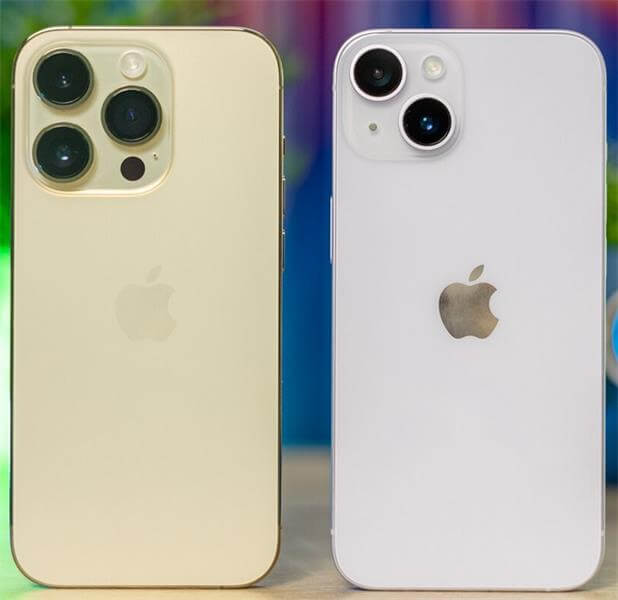 iphone 14 vs 14 pro câmera