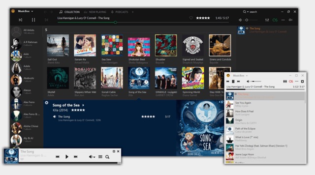 musicbee user interface