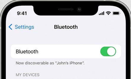 accensione del bluetooth