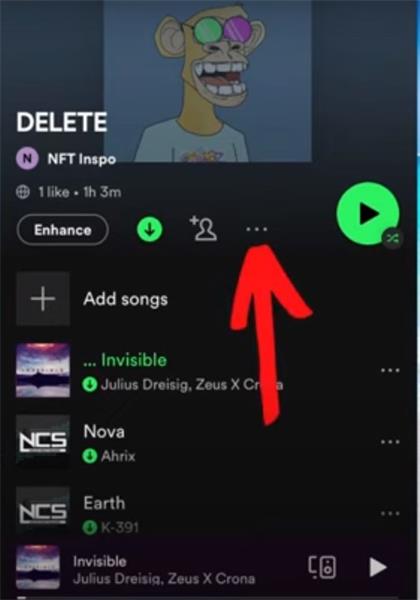 Spotify - How to add album to playlist.