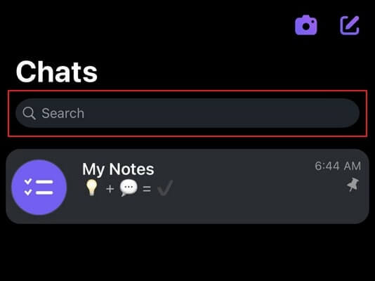 use the viber search bar