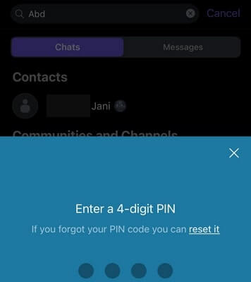 enter your pin