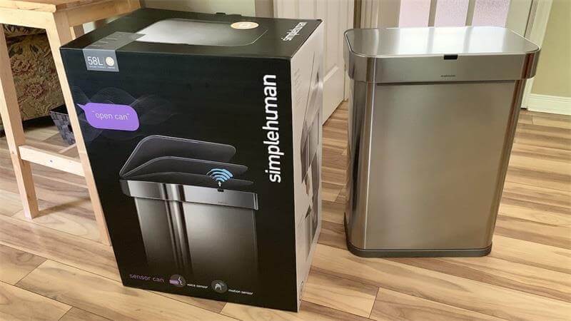 Lata Retangular com Sensor Simplehuman