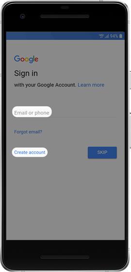 sign in to your google account