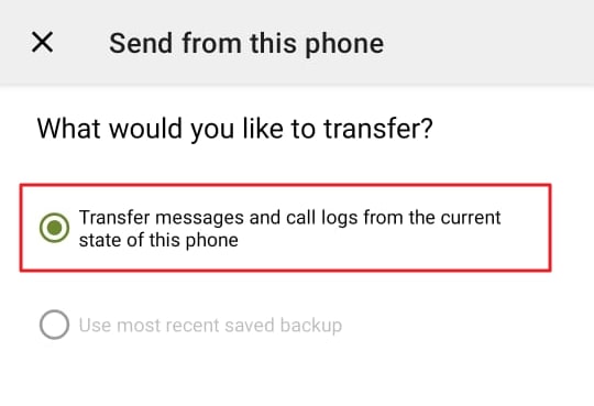 enable transfer call logs and messages