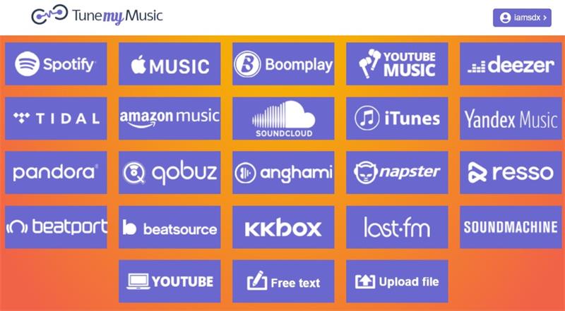 tunemymusic and compatible music streaming services