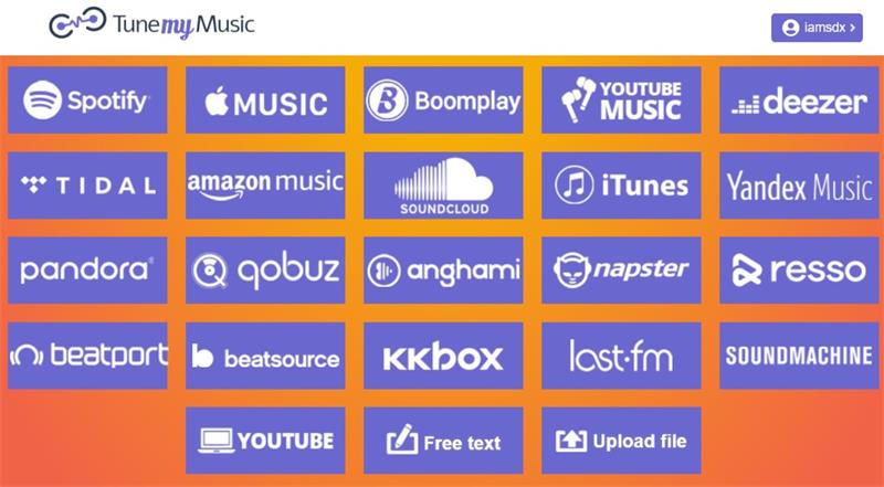 tuneMyMusic e servizi musicali online correlati