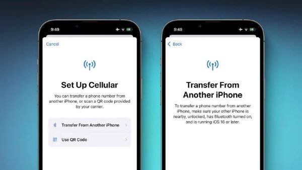 transferência do plano de celular iphone ios 16