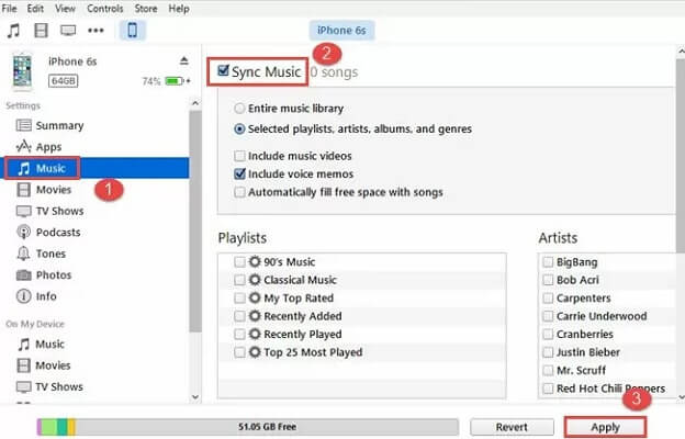 ajouter les fichiers mp3 à l'aide d'itunes