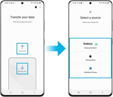 selezionare la vecchia sorgente del dispositivo