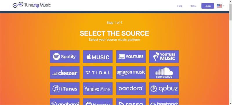 select the source music platform
