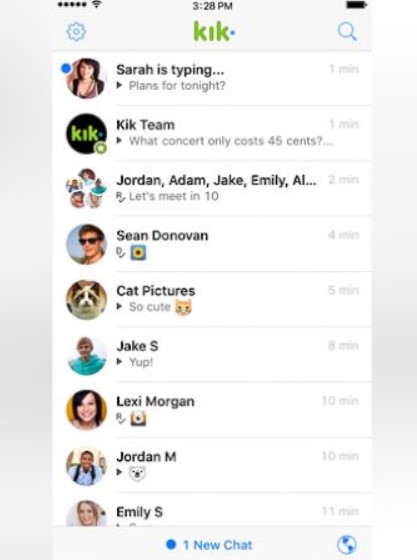 kik main screen