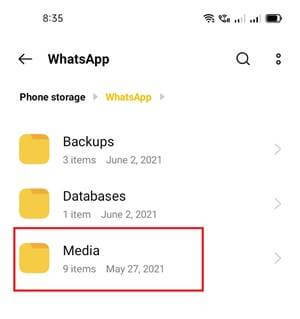 select whatsapp file