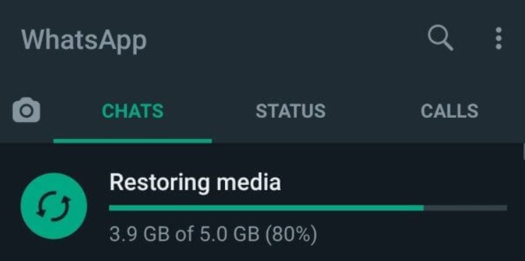 whatsapp restoring media stuck solutions