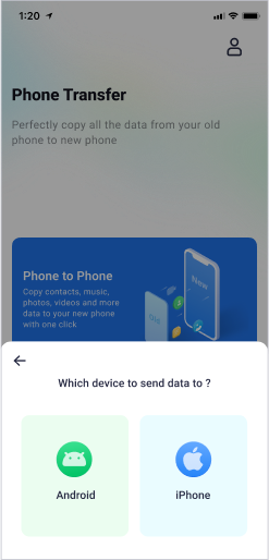 selecting device to send data