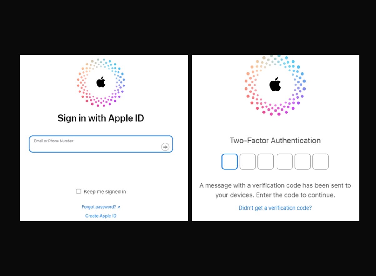 inicie sessão com seu Apple ID e continue