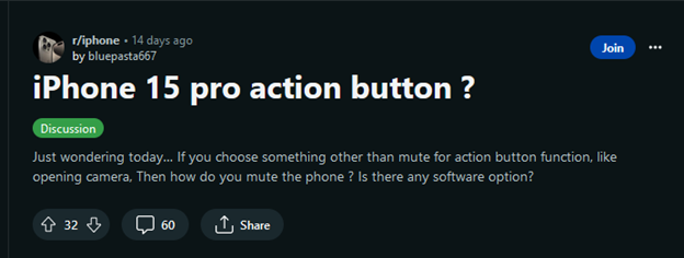 action button removes mute switch function
