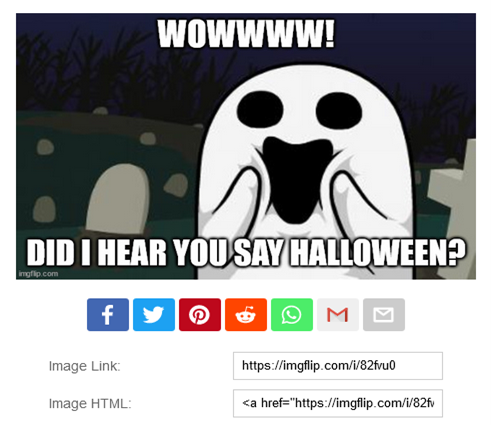 el meme de Halloween generado