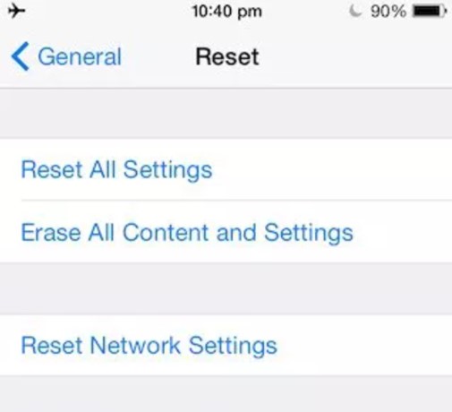 tippen Sie auf Netzwerkeinstellungen zurücksetzen - Schalten Sie WLAN und Bluetooth ein.