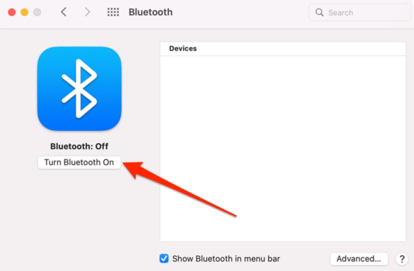 включите Bluetooth 