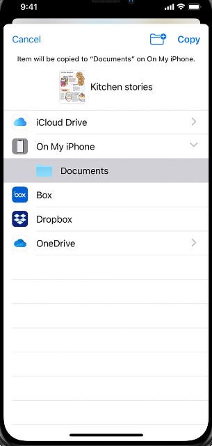 open the files app