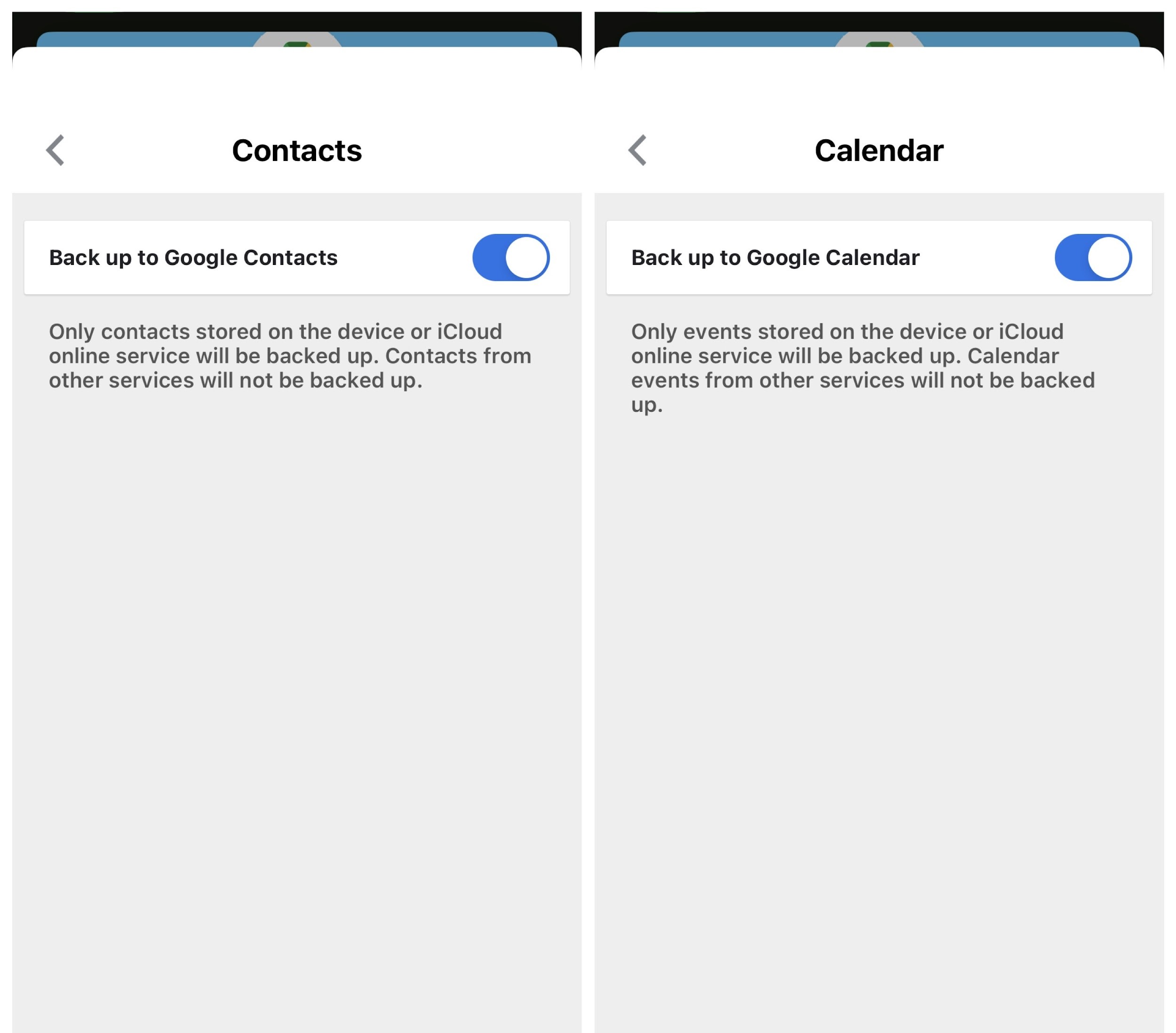 selecione as fotos para fazer o backup no google drive