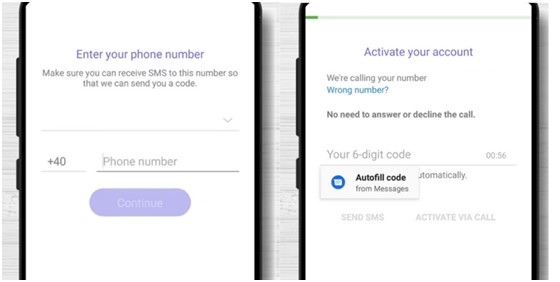 recover viber account by call