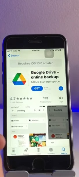 installer google drive depuis l'apple store