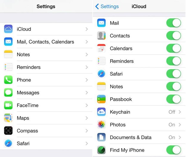 open iphone settings