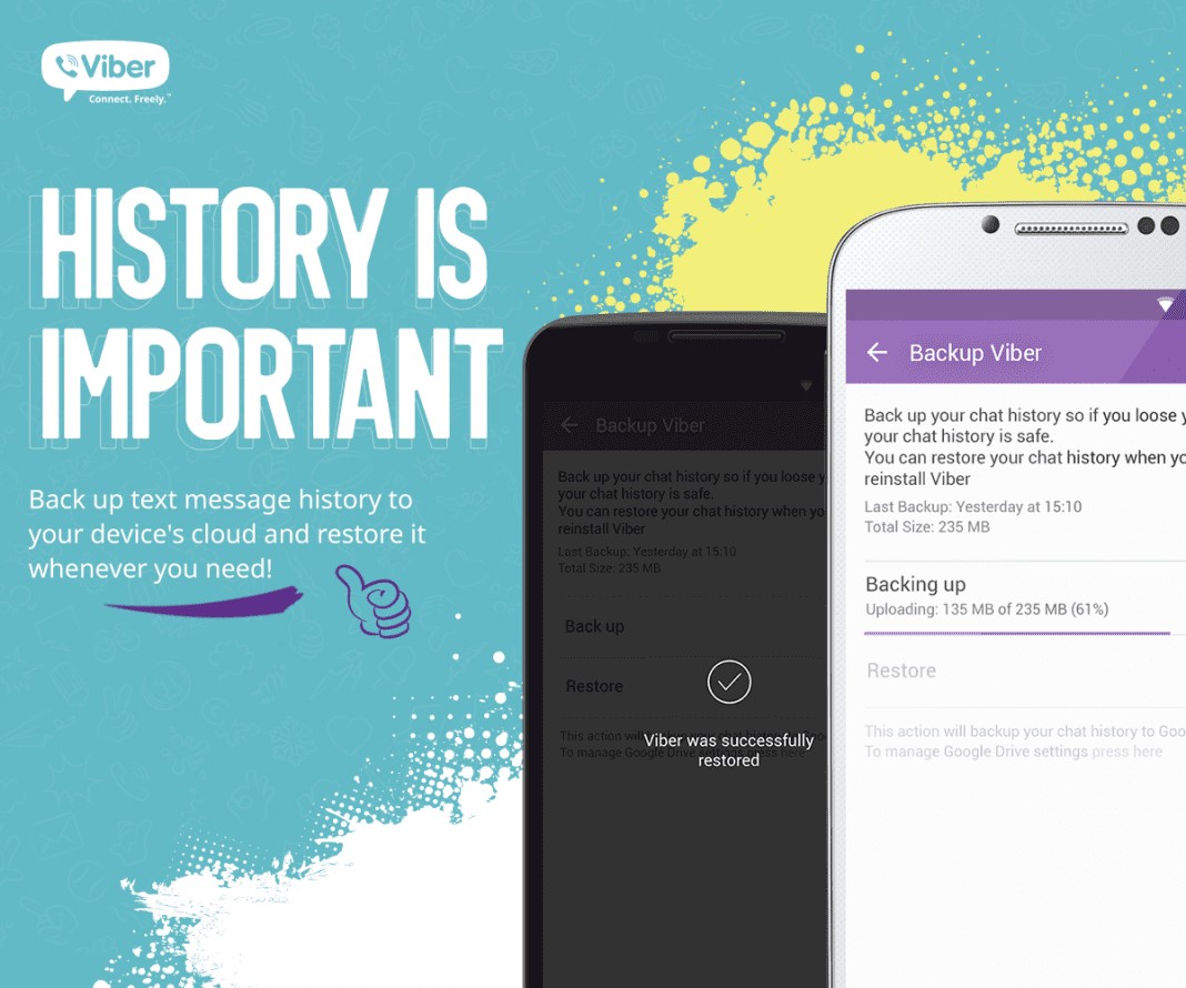 استرداد رسائل Viber المحذوفة بواسطة Google Drive