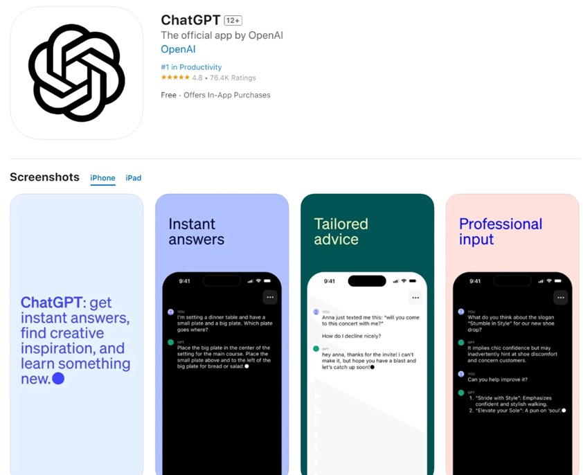 chatgpt ofrece respuestas instantáneas a preguntas y permite acceder al historial de chat