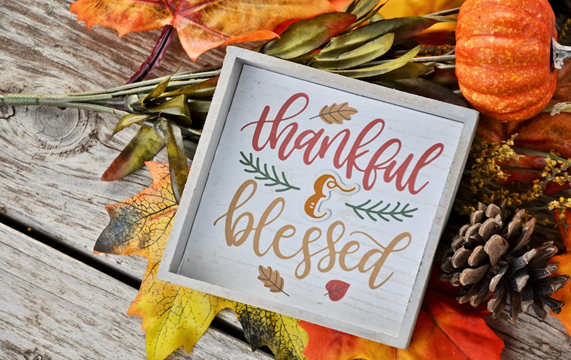 free Thanksgiving images with thankful & blessed