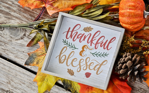 kostenlose Thanksgiving Bilder mit thankful und blessed