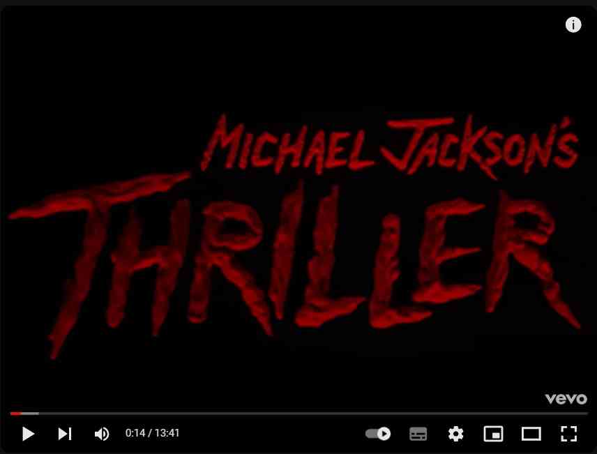 thriller di michael jackson