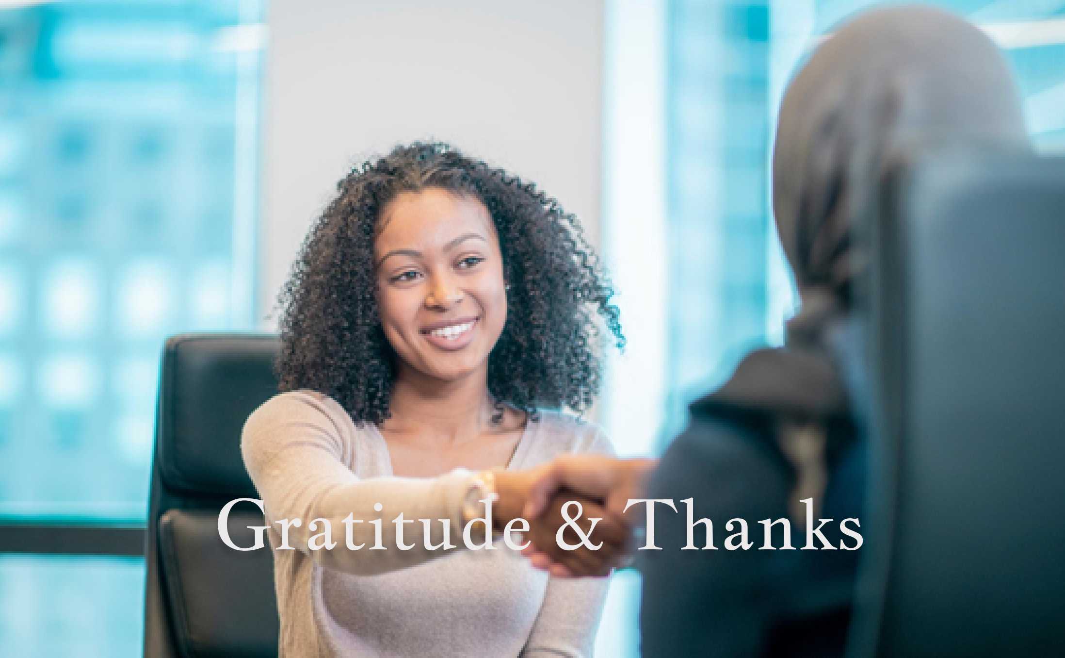 show gratitude in thanksgiving message to clients
