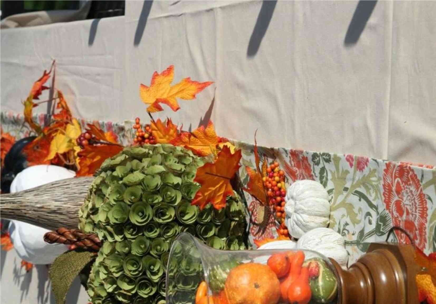 Table décorée de Thanksgiving