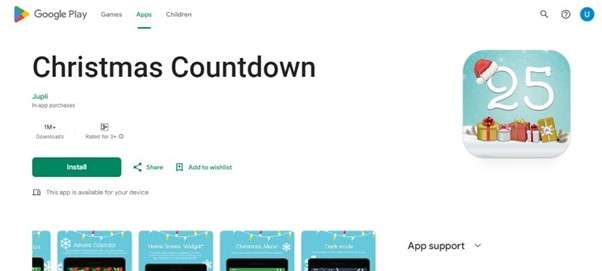 Christmas Countdown app