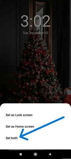 establecer el nuevo fondo de pantalla de Navidad