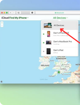 icloud find all devices