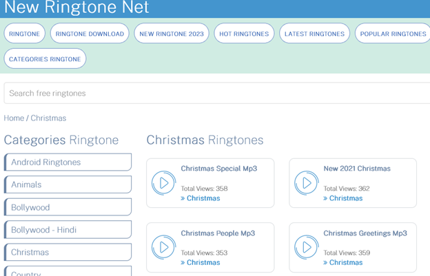  бесплатные рождественские рингтоны от New Ringtone Net 