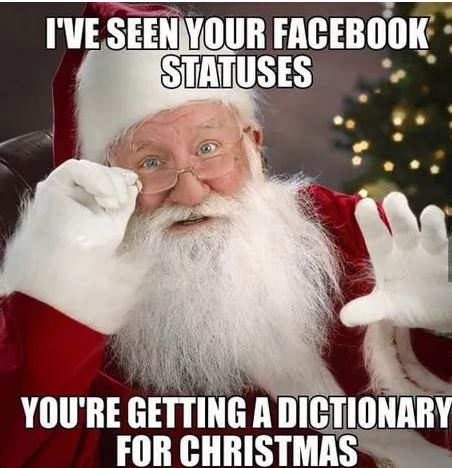 getting a dictionary for christmas 