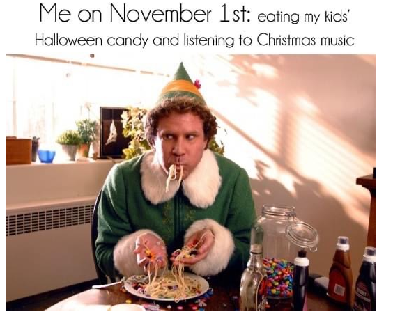 enjoy candy and christmas music