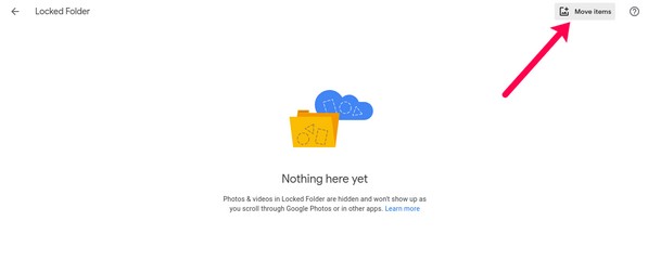 move items to locked folder on computer by tapping on move items in the top-right corner