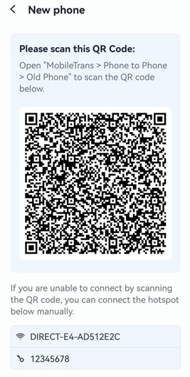 qr scan for connection pairing