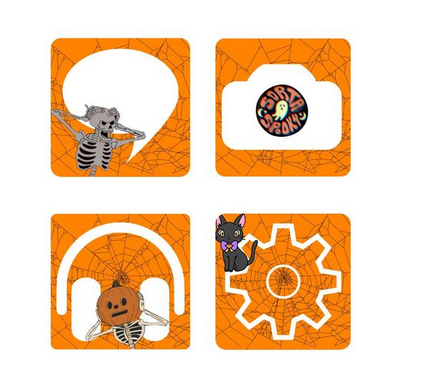 app icons with cartoon pumpkin