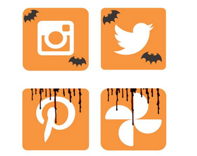 app icons in Halloween vibe