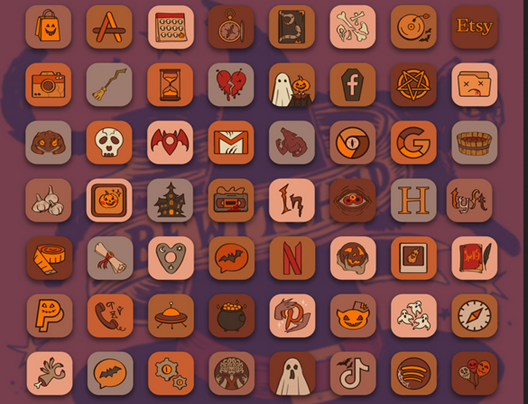 halloween app icons by simple drawing