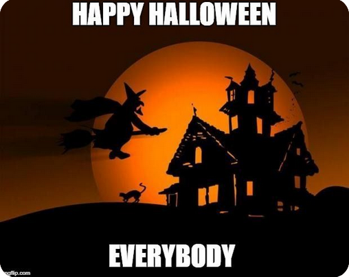 scary but joking halloween meme 